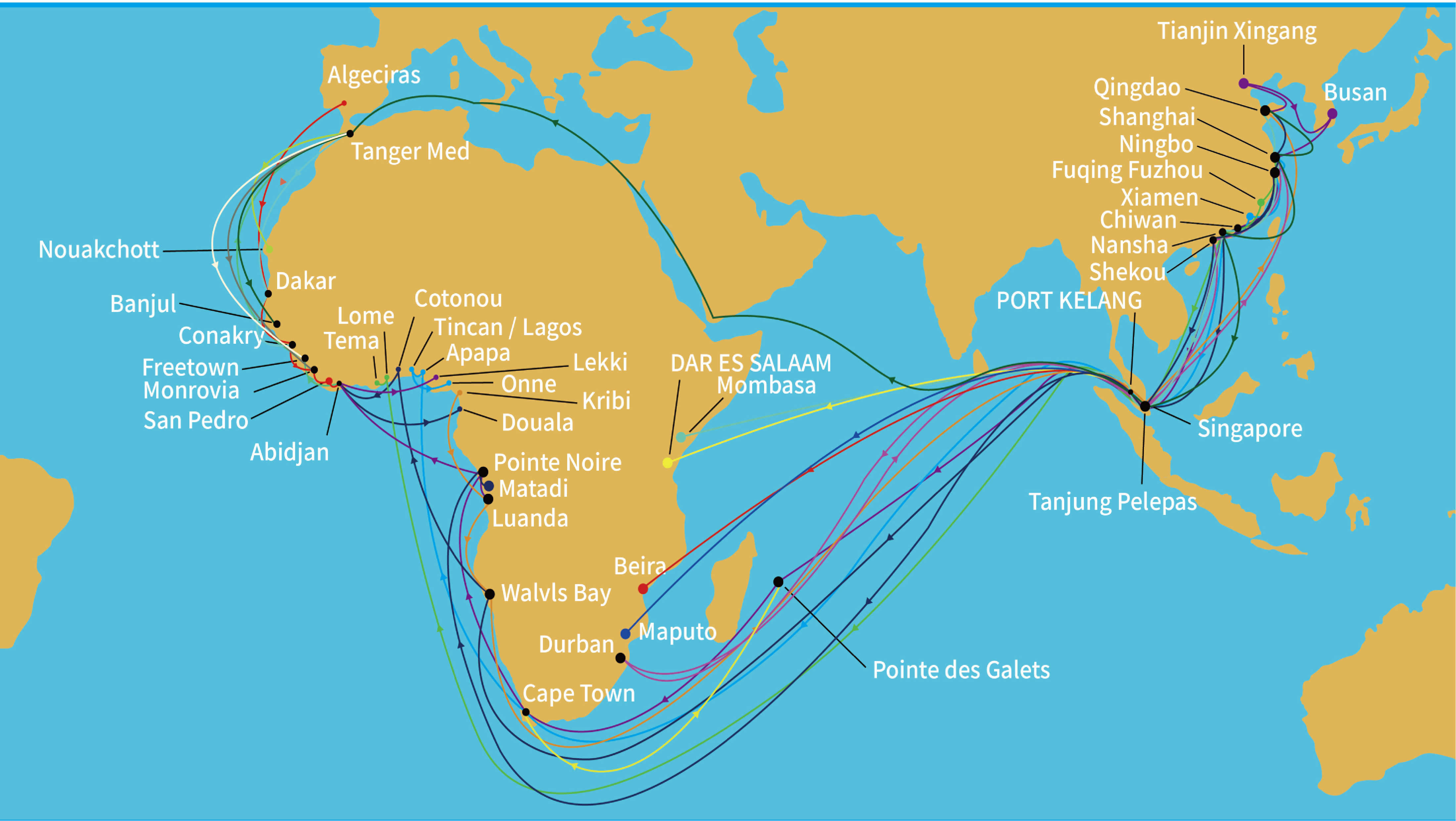 2026 Txina-Afrika Itsasoko Merkantzien Tarifaren Indizea v5 | 46 Portuak FCL/LCL/Break Bulk Q3